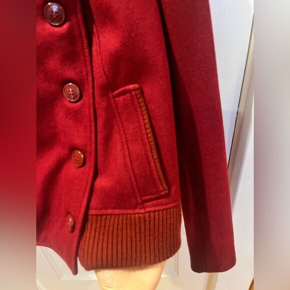 Kenneth Cole New York Long Sleeve wool blend jacket maroon size M - Picture 5 of 8